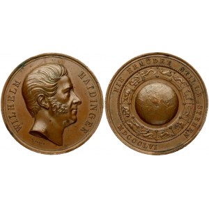 Austria Medal 1856 Wilhelm Ritter von Haidinger. Franz Joseph I (1848-1916). Bronze medal (K. Lange...