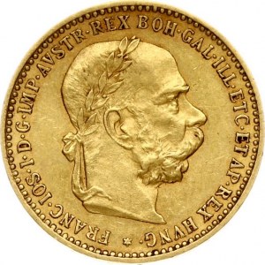Austria 10 Corona 1905 - MDCCCCV. Franz Joseph I(1848-1916). Obverse: Laureate; bearded head right. Reverse...