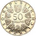 Austria 50 Schilling 1967 100th Anniversary of the Blue Danube Waltz. Obverse: Value within circle of shields...