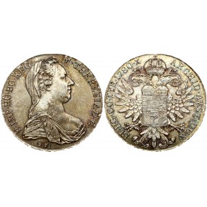 Austria 1 Thaler 1780 SF Restrike. Maria Theresia(1740-1780). Obverse: Bust right. R.IMP.HU.BO.REG M.THERESIA.D.G...
