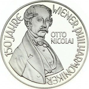 Austria 100 Schilling 1992 Obverse: Theater building; value below. Reverse: Bust of Otto Nicolai; 3/4 right...