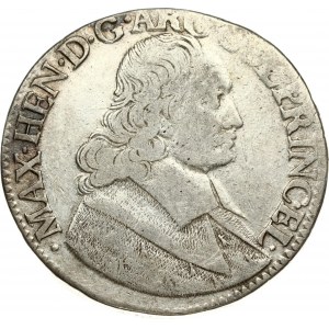 Belgium Liege 1 Patagon 1678 Maximilian Henry(1650-1688.). Obverse: Bust of Maximilian Henry right. Obverse Legend...