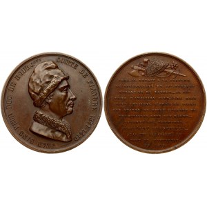 Belgium Medal (19th Century) Jean Sans Peur. Belgium Burgundy. Obverse; Bust & legend ...