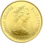 Cayman Islands 100 Dollars 1975 Elizabeth II(1952-). Obverse: Young bust right. Reverse...