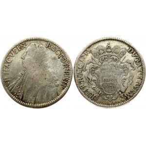 Croatia Ragusa 1Tallero 1759. Obverse: Bust left. Legend: RECTOR • REI •RHACVSIN •. Reverse: Crowned ornate arms...