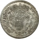 Croatia Ragusa 1Tallero 1762. Obverse: Bust left. Averse Legend: RECTOR • REI •RHACVSIN •. Reverse: Crowned ornate arms...