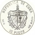 Cuba 10 Pesos 1990 Olympic Games Barcelona '92. Obverse: Cuban coat of arms; country name as curved legend on top...
