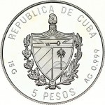 Cuba 5 Pesos 1993 Cargo Courier. Obverse: Cuban arms; country name above; face value below...