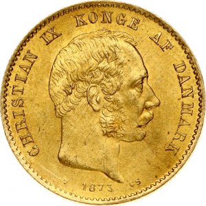 Denmark 20 Kroner 1873 HC/CS. Christian IX (1863-1906). Obverse: Head right. Lettering: CHRISTIAN IX ...
