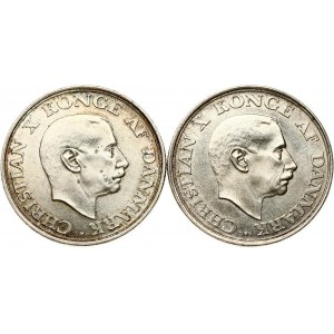 Denmark 2 Kroner 1945 King Christian X's 75th Birthday. Christian X (1912-1947). Obverse: Head right; mint mark and init