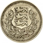 Estonia 3 Marka 1926 Obverse: National arms within wreath. Reverse: Denomination; date below. Nickel-Bronze...