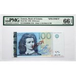 Estonia 100 Krooni 1999 Banknote SPECIMEN. Obverse Lettering: 100 SADA KROONI EESTI PANK 1999 SPECIMEN...