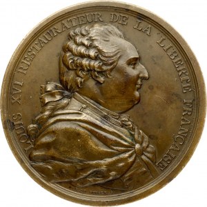 France Medal (1789) Commemorating the Abolition of Feudalism. Louis XVI. 1774-1793. By B. Duvivier and N. Gatteaux...