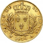 France 20 Francs 1814A Louis XVIII(1814-1824). Obverse: Uniformed bust right. Legend: LOUIS XVIII ROI DE FRANCE...