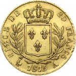 France 20 Francs 1815A Louis XVIII(1814-1824). Obverse: Uniformed bust right. Legend: LOUIS XVIII ROI DE FRANCE...