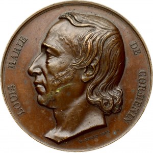 France Medal 1842 on the lawyer Louis Mary de Cormenin; from E. Rogat. Obverse: Head to the right. Reverse...