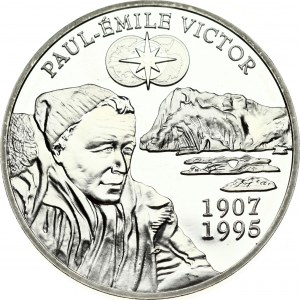 France 1-1/2 Euro 2007 Paul E. Victor 100th Birthday. Averse: International Polar Year Logo. Reverse: Bust at left...