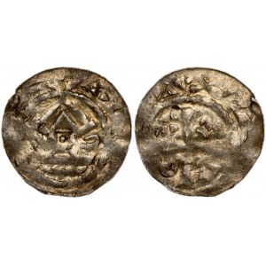 Germany. Saxony. 1 Denar ND Otto(983-1002) Adelheid type. Silver 0.96g. Dannenberg 1167 var. Obverse: Short cross...