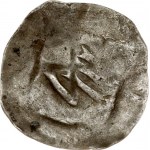 Germany Schwäbisch Hall 1 Heller (14th century). Obverse: Hand. Reverse: Cross with split arms with balls. Silver 0.45g...