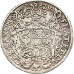 Germany Saxony 1 Thaler 1592 HB. Christian II & Johann Georg I & August (1591-1611). Obverse: The three brothers...