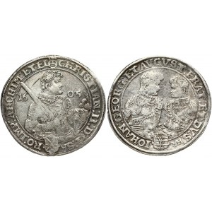 Germany Saxony 1 Thaler 1605 HR. Christian II; Johann Georg I and August (1591-1611). Obverse...