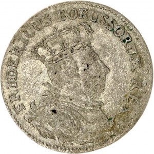 Germany PRUSSIA 6 Groscher 1756C Friedrich II(1740-1786). Obverse: Crowned bust to right. Obverse Legend...