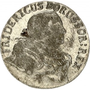 Germany PRUSSIA 6 Groscher 1756 E Friedrich II(1740-1786). Obverse: Armored bust to right. Obverse Legend...