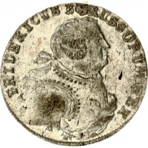 Germany PRUSSIA 6 Groscher 1756 E Friedrich II(1740-1786). Obverse: Armored bust to right. Obverse Legend...