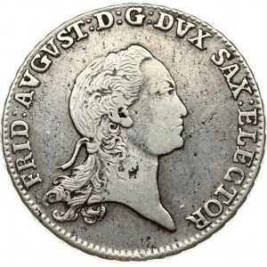Germany SAXONY 2/3 Thaler 1771 EDC Friedrich August I(1764-1827). Obverse: Head right. Legend: FRID: AVGVST: D: G...