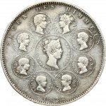 Germany BAVARIA 1 Thaler 1828 Blessings of Heaven on Royal Family. Ludwig I(1825-1848). Obverse: Head right...