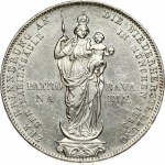 Germany BAVARIA 2 Gulden 1855 Restoration of Madonna Column in Munich. Maximilian II(1848-1864). Obverse: Head right...