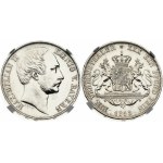 Germany Bavaria 1 Thaler 1858 Maximilian II (1848-1864). Obverse: Head right. Obverse Legend: MAXIMILIAN II KOENIG V...