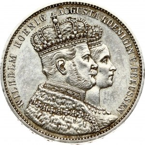 Germany PRUSSIA 1 Thaler 1861A Coronation of Wilhelm and Augusta. Wilhelm I(1861-1888). Obverse...