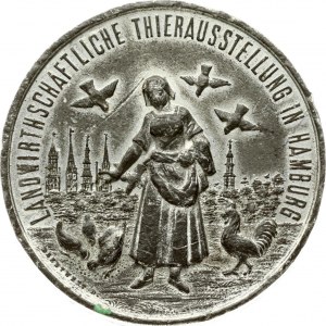 Germany Hamburg Medal 1883 International animal exhibition; by Drent Welt. Tin. Weight approx: 30.92g. Diameter...