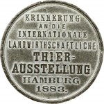 Germany Hamburg Medal 1883 International animal exhibition; by Drent Welt. Tin. Weight approx: 30.92g. Diameter...