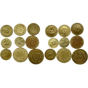 Germany (19th century) Token Game Brand all different. Brass. Weight approx: 6.59 g. Diameter: 15-22 mm...