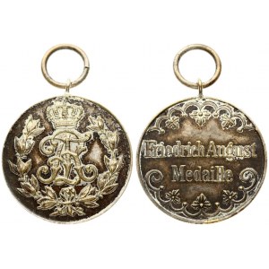 Germany Saxony Medal Friedrich-August (1905-1918) Obverse: Gekr. Monogram . Reverse: 2 lines font. Brass silvered...