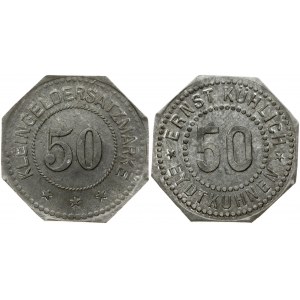 Germany 50 Pfennig ND (1914) Obverse: Pearl rim; legend surrounding pearl circle denomination centered. Lettering...