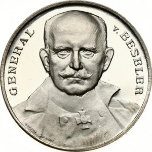 Germany Empire Medal 1914 General v Beseler. (Lauer) Obverse: Uniformed bust facing. Lettering: GENERAL v. BESELER...