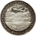 Germany Medal 1928 Atlantic flight of the Bremen. Obverse Lettering: von Hünefeld Hermann Köhl 13.April 1928...