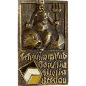 Germany Plaque (1930) Schwimm Club Borussia Silezia. Breslau. 1930. 1st price. Bronze. Weight approx: 41.19 g...