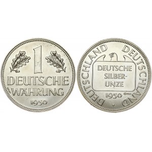 Germany Token (1950) Obverse: German eagle. Lettering: DEUTSCHLAND DEUTSCHLAND DEUTSCHE SILBER- UNZE 1950 AG 999...