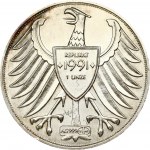 Germany Token (1991) 40th anniversary of the 5 Deutsche Mark Coin. Obverse...