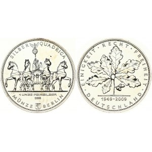 Germany Token 1 Oz 2009 Silber Quadriga. Obverse: 1 Ounce Silver Bullion Coin. Lettering...
