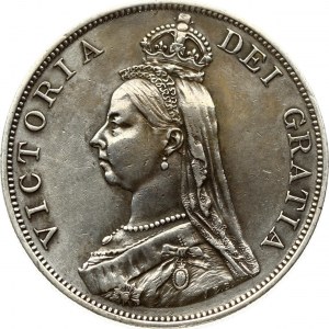 Great Britain 1 Double Florin 1887 Arabic 1. Victoria(1837-1901). Obverse: Coroneted bust left. Legend...