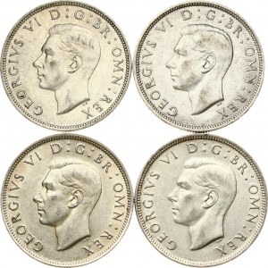 Great Britain 1/2 Crown (1940-1946). George VI (1936-1952). Obverse: Uncrowned portrait of King George VI left...
