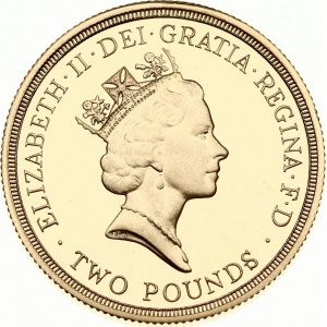 Great Britain 2 Pounds 1995 50th Anniversary - United Nations. Elizabeth II(1952-). Obverse: Crowned head right...