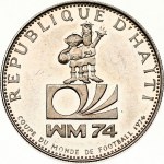 Haiti 25 Gourdes 1973 World Cup 1974. Obverse: World Cup motif. Lettering: REPUBLIQUE D'HAÏTI WM 74 COUPE DU MONDE 1974...