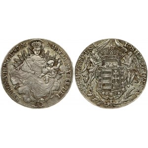 Hungary 1 Thaler 1783 •X• Joseph II(1765-1790). Obverse: Angels holding crown above arms. Legend...