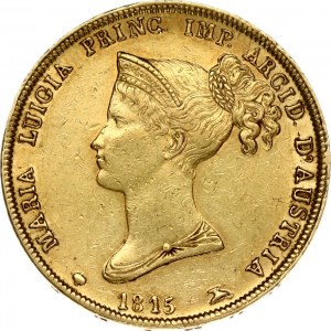Italy PARMA 40 Lire 1815 Maria Luigia(1815-1847). Obverse: Crowned head left. Obverse Legend: MARIA LUIGIA.... Reverse...